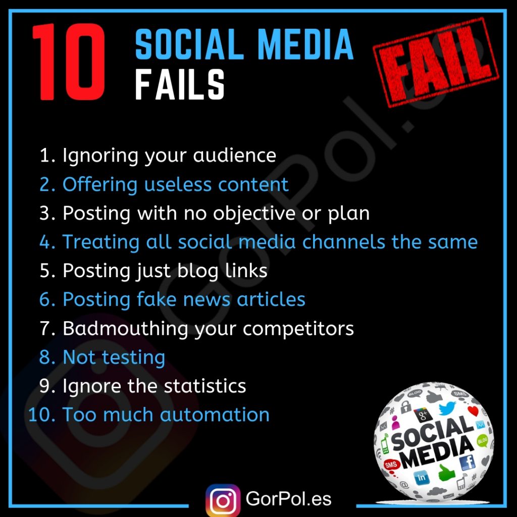 10 cosas que nunca deberías hacer en tus redes sociales - 10 Social Media Fails